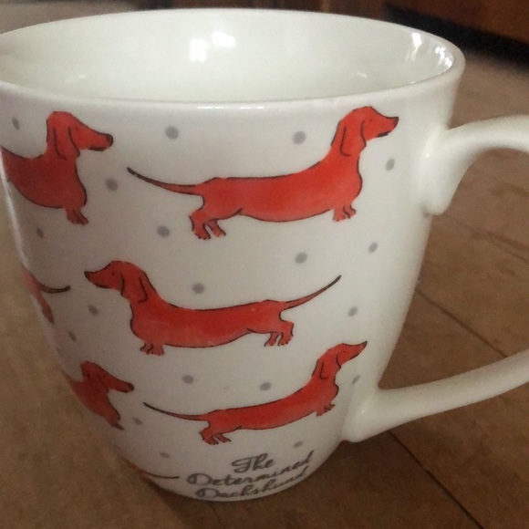 The Determined Dachshund Large Mug Milly Green Designed in Britain White Red - Picture 13 of 15